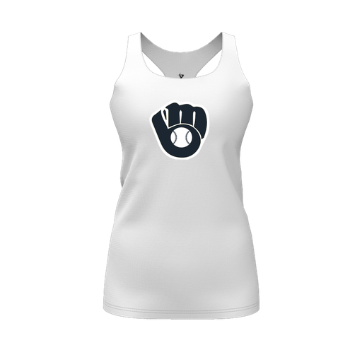 [FT0TRBWH-FYS-LOGO2] Decker Racerback Tank Top (Female Youth S, White, Logo 2)