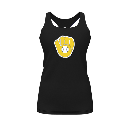 [FT0TRBBK-FYS-LOGO1] Decker Racerback Tank Top (Female Youth S, Black, Logo 1)