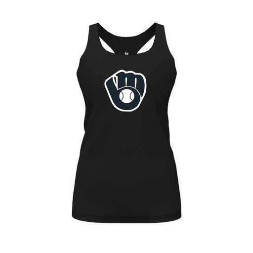 [FT0TRBBK-FYS-LOGO2] Decker Racerback Tank Top (Female Youth S, Black, Logo 2)