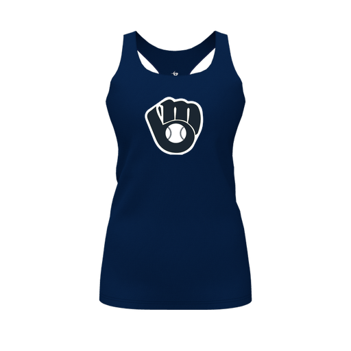 [FT0TRBNV-FYS-LOGO2] Decker Racerback Tank Top (Female Youth S, Navy, Logo 2)
