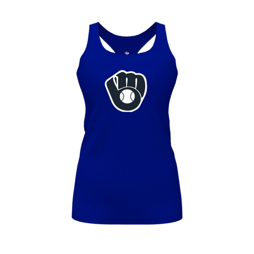 [FT0TRBRY-FYS-LOGO2] Decker Racerback Tank Top (Female Youth S, Royal, Logo 2)