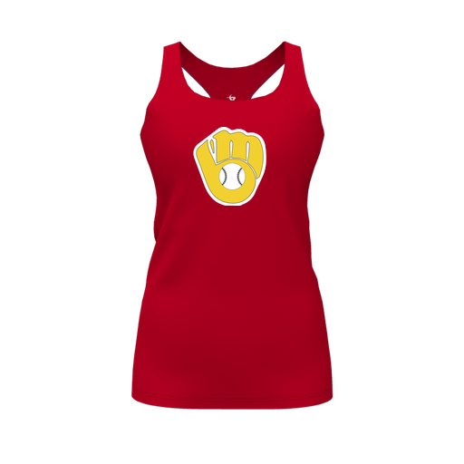 [FT0TRBRD-FYS-LOGO1] Decker Racerback Tank Top (Female Youth S, Red, Logo 1)