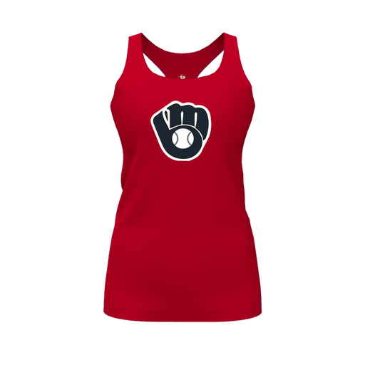[FT0TRBRD-FYS-LOGO2] Decker Racerback Tank Top (Female Youth S, Red, Logo 2)