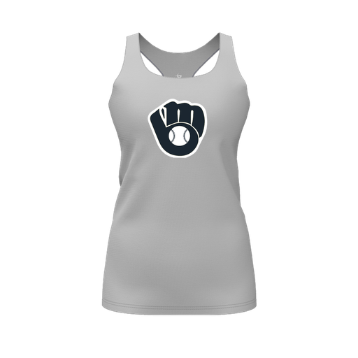 [FT0TRBGY-FYS-LOGO2] Decker Racerback Tank Top (Female Youth S, Gray, Logo 2)