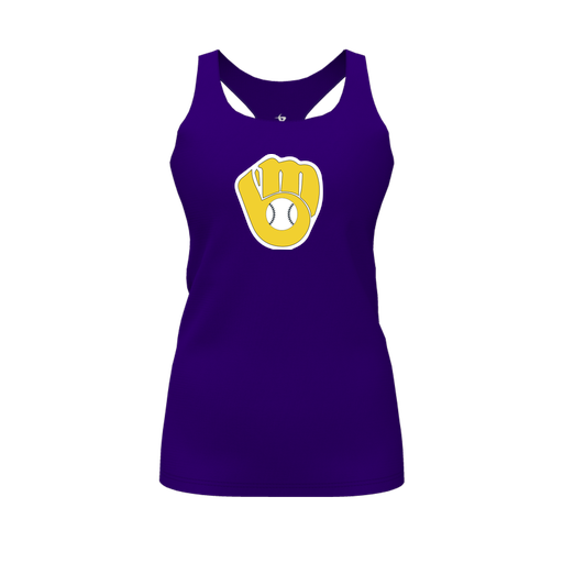 [FT0TRBPP-FYS-LOGO1] Decker Racerback Tank Top (Female Youth S, Purple, Logo 1)