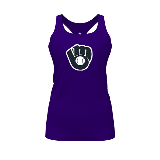 [FT0TRBPP-FYS-LOGO2] Decker Racerback Tank Top (Female Youth S, Purple, Logo 2)