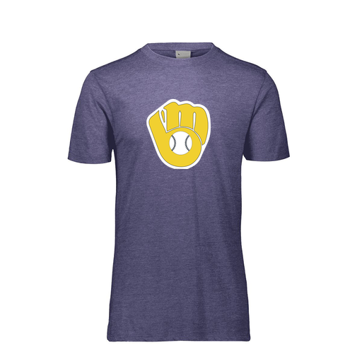 [FTSCUBNV-YS-LOGO1] Decker Youth Tri-Blend T-Shirt - Short Sleeve (Youth S, Navy, Logo 1)