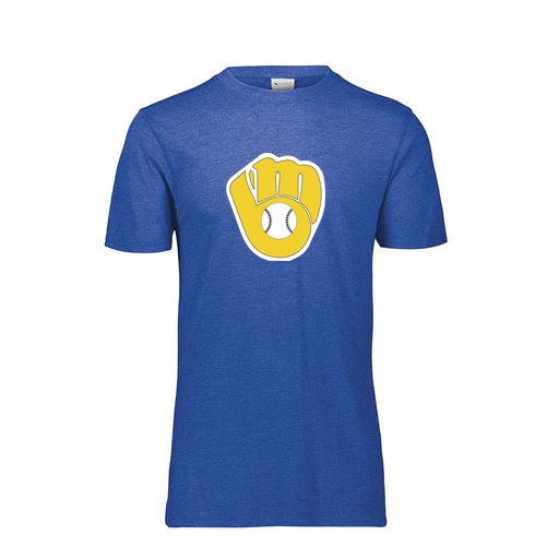 [FTSCUBRY-YS-LOGO1] Decker Youth Tri-Blend T-Shirt - Short Sleeve (Youth S, Royal, Logo 1)