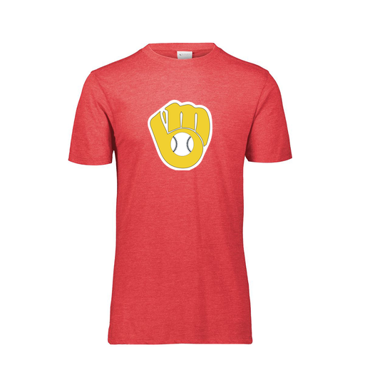 [FTSCUBRD-YS-LOGO1] Decker Youth Tri-Blend T-Shirt - Short Sleeve (Youth S, Red, Logo 1)