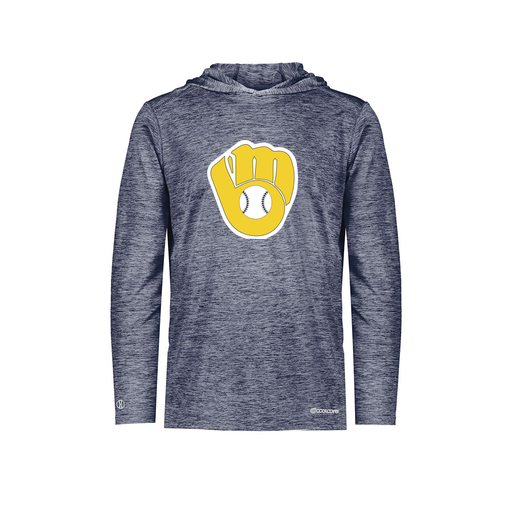 [FOLHCGNV-AS-LOGO1] Decker Men's Charge Hoodie (Adult S, Navy, Logo 1)