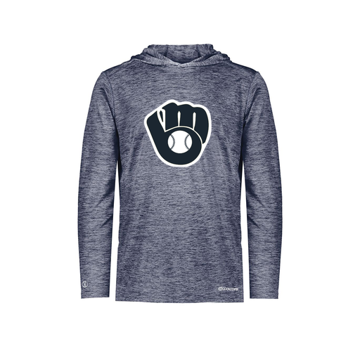 [FOLHCGNV-AS-LOGO2] Decker Men's Charge Hoodie (Adult S, Navy, Logo 2)