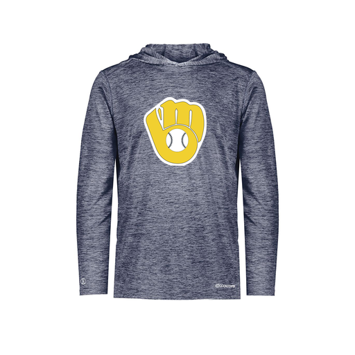 [FOLHCGNV-YS-LOGO1] Decker Youth Charge Hoodie (Youth S, Navy, Logo 1)