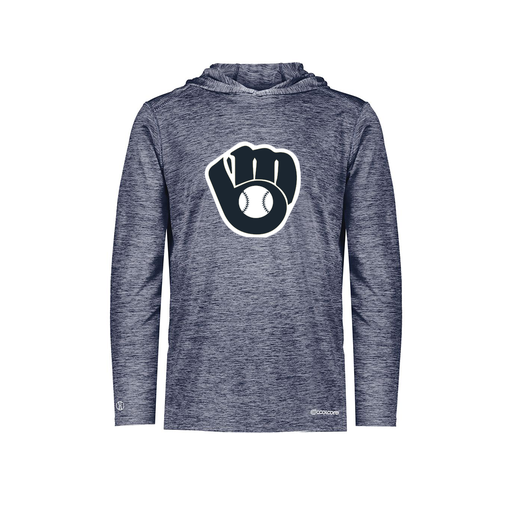 [FOLHCGNV-YS-LOGO2] Decker Youth Charge Hoodie (Youth S, Navy, Logo 2)