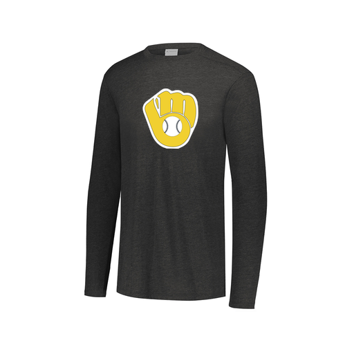 [FTLCUBBK-AXS-LOGO1] Decker Men's Tri-Blend T-Shirt - Long Sleeve (Adult XS, Black, Logo 1)