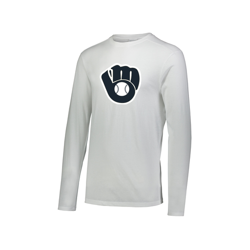 [FTLCUBWH-AXS-LOGO2] Decker Men's Tri-Blend T-Shirt - Long Sleeve (Adult XS, White, Logo 2)