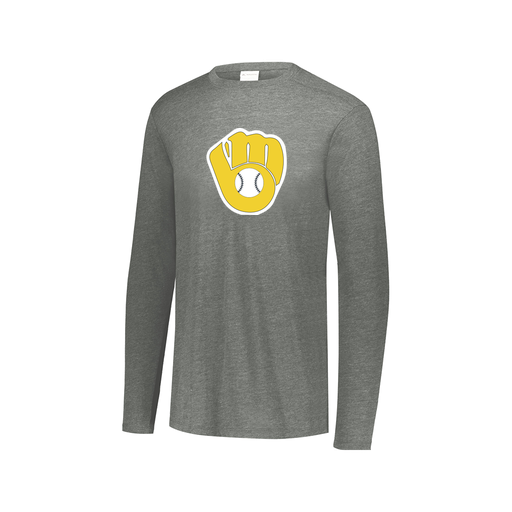 [FTLCUBGY-AXS-LOGO1] Decker Men's Tri-Blend T-Shirt - Long Sleeve (Adult XS, Gray, Logo 1)