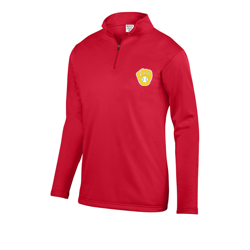 [FOLQFFRD-YS-LOGO1] Decker Youth FlexFleece 1/4 Zip (Youth S, Red, Logo 1)